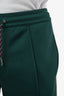 Burberry Green/White Drawstring Track Pants Size S