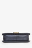 Pre-loved Chanel™ 2013-14 Navy Lambskin Embossed Medium Cube Boy Shoulder Bag