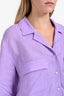 Smythe Purple Linen Shirt Shorts Set Size S+M