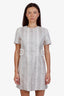 Louis Vuitton 2022 Beige/Gold Metallic Wool Embroidered Mini Dress Size 38