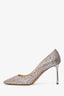 Jimmy Choo Pink/Silver Sparkly Heels Size 37.5