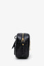 Saint Laurent Black Patent Calfskin Crocodile Embossed Monogram Lou Camera Bag