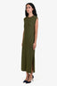 Frame Green Cotton Sleeveless Midi Dress Size M