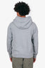 Gucci Grey Interlocking G Logo Cotton Hoodie Size XL Mens