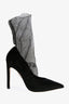 House Of CB Black Suede Sheer Swiss Dot Tulle 'Aurelia' Heels Size 38