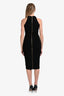 Balmain Black Crystal Embroidered Midi Dress Size 40