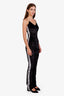 Off-White Black Velour Logo Jumpsuit Size 42