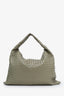 Bottega Veneta Green Intrecciato Woven Calfskin Leather Large Hop Bag