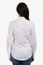 Hermès White Cotton Collared Button-Up L/S Top Size XXS