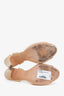 Pre-loved Chanel™ Beige/Black Leather CC Pearl Heels Size 40