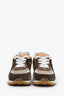 Louis Vuitton Khaki Suede and Canvas Monogram Run Away Sneakers Size 36.5