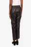 Anine Bing Black Vegan Leather Straight Leg Pants Size S
