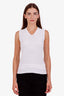 Pre-loved Chanel™ 2002 White Cotton Top with Belt Size 36
