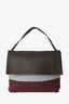 Celine Brown/Burgundy Leather All Soft Bag
