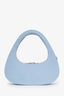 Coperni Blue Swipe Crocodile-Effect Leather Top Handle Bag