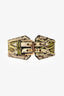 Burberry Runway Green/Yellow Snakeskin Wide Waist Belt Size 28 70