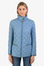 Salvatore Ferragamo Blue Quilted Jacket Size 38