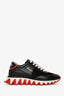 Christian Louboutin Black Leather/White 'Loubishark' Chunky Sneakers Size 39