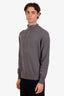 Loro Piana Grey Cashmere Quarter Zip Sweater Size 54 Mens