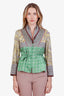 Etro Cream/Black/Brown Patterned Single Breasted Blazer Size S