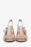 Christian Dior Beige Canvas J'adore Dior Open Toe Slingbacks Size 36