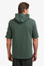 Balmain Green Cotton Logo Short Sleeve Hoodie Size XS Men's