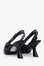 Christian Dior Black Patent Leather 'Sweet D' Slingback Heels Size 38