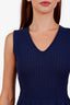 M Missioni Navy Virgin Wool Mini Dress Size 44