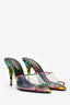 Saint Laurent Multicolour PVC 'Lolita' Floral Print Sandals Size 36.5