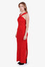Valentino Vintage Red Slit Maxi Dress Size 6