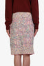 Pre-loved Chanel™ 2013 Short Sleeve Runway Pink/Multi Tweed Fantasy Skirt Size 42