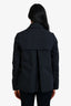 Moncler Navy Blue Nylon Double Breasted 'Eugenie' Jacket Size 1