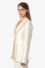 Gabriela Hearst White Silk Wool Single Blazer Size 2