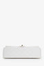 Pre-loved Chanel™ 2022+ White Caviar Leather Medium Classic Double Flap Bag
