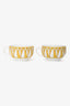 Hermès Yellow/White Soleil d'Hermès Porcelain Cup and Saucer Set X2