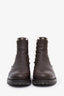 Valentino Chocolate Brown Pebbled Leather Chelsea Boots Size 38.5