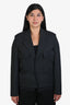 Christian Dior Grey Wool Utility Blazer and Oblique Underlay Vest Size 48