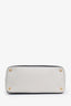 Prada Black/White Saffiano Double Zip Medium Galleria Tote with Strap