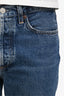 Agolde Blue Mid Rise Frayed Hem Jeans Size 26