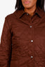 Burberry Brown Cotton Quilted Jacket Size XS