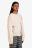 Lemaire Cream Wool Blend Button Front Sweater Size M