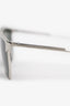 Bottega Veneta Silver/Green Aviator Tinted Sunglasses
