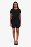 Sandro Navy Pleated High Waisted Shorts Size 38