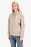 Brunello Cucinelli Beige Suede Zip-Front Lightweight Jacket Size S