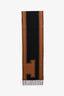 Hermès Brown/Black Cashmere 'Casca Clefs' Fringe Scarf