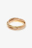 Cartier 18K Yellow/White/Rose Gold Trinity Ring Classic Model Size 55