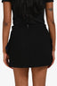 Miu Miu 2011 Black/Navy Wool Blend Bow Mini Skirt Size 40