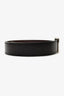 Hermès Black/Brown Leather Reversible Belt Size 95 SHW Mens
