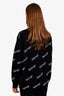 Balenciaga Black Wool Logomania Sweater Size XS