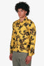 Dries Van Noten Yellow Striped Floral Print Button Down Shirt Size 44 Mens